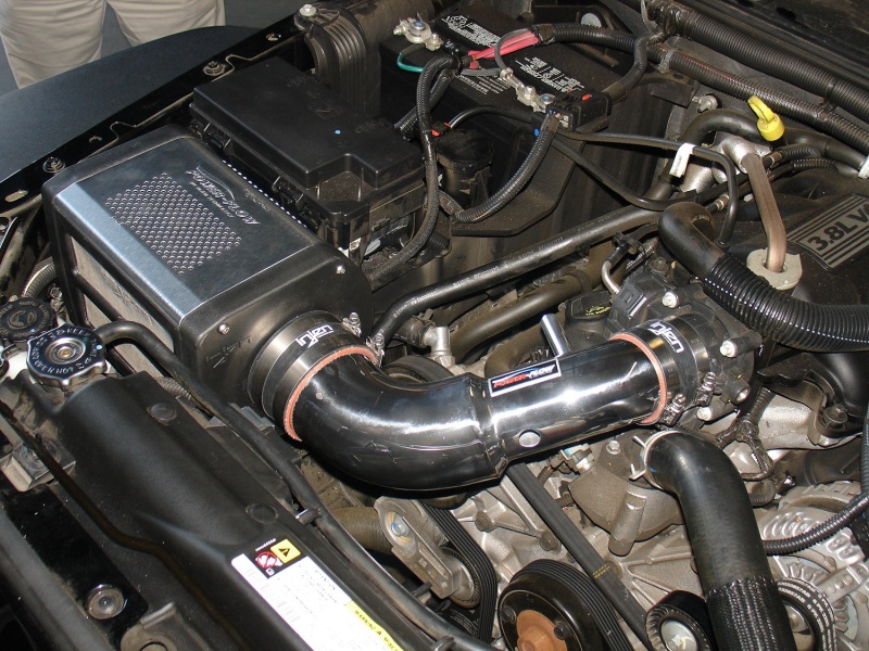 Injen 07-09 Wrangler 3.8L V6 w/ Box Wrinkle Black Power-Flow Air Intake System - Image 3