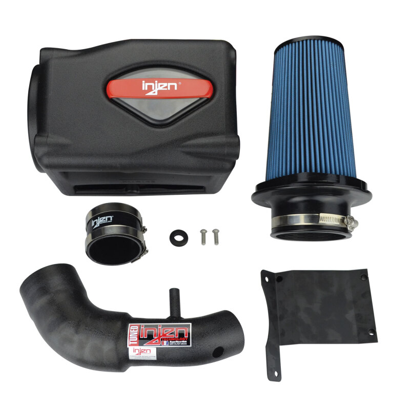 Injen 07-09 Wrangler 3.8L V6 w/ Box Wrinkle Black Power-Flow Air Intake System - Image 4