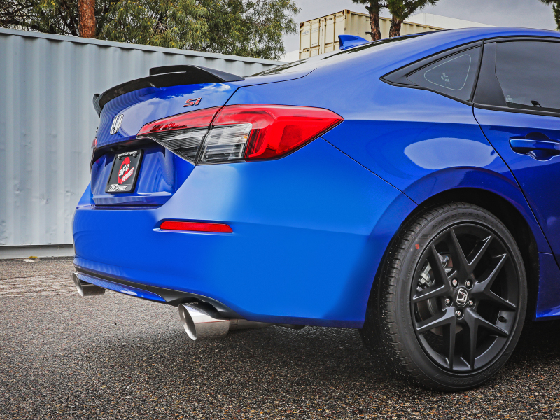 aFe 22-23 Honda Civic Si L4 1.5L (t) Takeda 2.5in to 3in 304 SS Cat-Back Exhaust w/ Polished Tips - Image 3