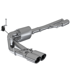 Alternative view of MBRP 2019+ Chevrolet Silverado 1500 4.5L/5.3L Pre-Axle Dual Side Exite w/ 4in OD Tip- T304