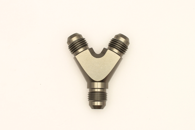 DeatschWerks 6AN Male Flare + 6AN Male Flare to 6AN Male Flare Y Block Fitting - Image 4