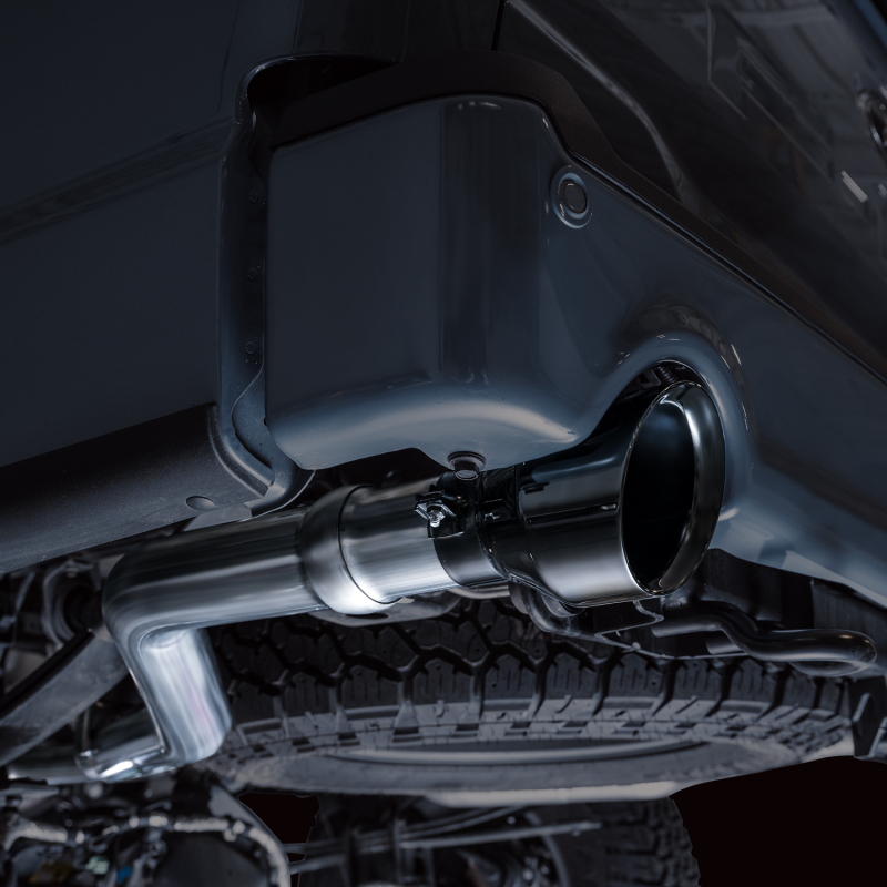 AWE Tuning 2021+ Ford F-150 Tremor (w/ Bumper Cutouts) 0FG Resonated Catback - Diamond Black Tips - Image 4