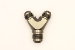 DeatschWerks 8AN Male Flare + 8AN Male Flare to 10AN Male Flare Y Block Fitting - Image 5