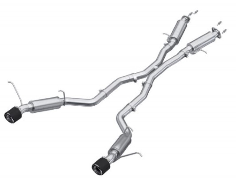 MBRP 2012+ Jeep Grand Cherokee SRT 6.4L 3in Dual Rear Exit T304SS Catback Exhaust - CF Tips - Image 3