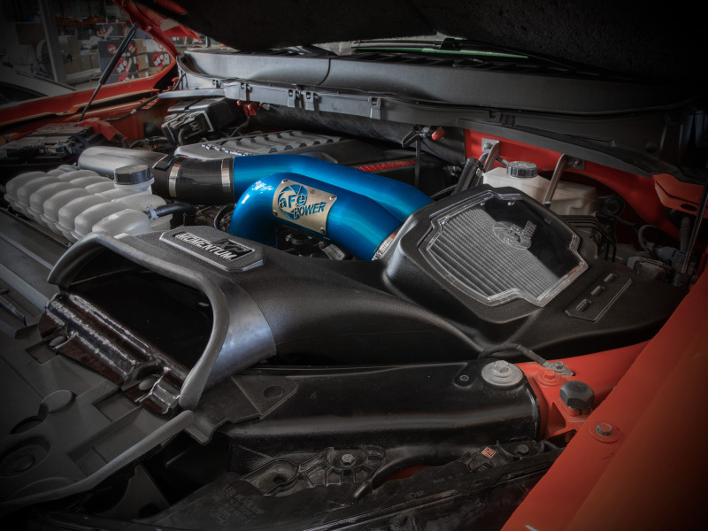 aFe 21-22 Ford F-150 Raptor V6-3.5L(tt) Momentum XP Cold Air Intake System Blue w/ Pro Dry S Filter - Image 9