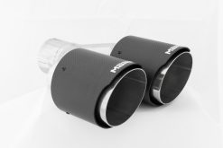 Alternative view of MBRP Universal Carbon Fiber Dual Tip 4in OD/2.5in Inlet