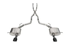 Corsa 11-23 Dodge Durango Xtreme 2.5in Cat-Back Dual Rear Exit w/ Single 4.5in Black PVD Tips