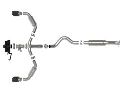 aFe 23-24 Toyota GR Corolla L3 1.6L (t) Gemini XV 3in to 2-1/2in CatBack Exhaust w/Carbon Fiber Tips - Image 3