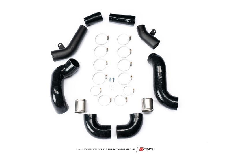AMS Performance Nissan R35 GTR Omega Turbo Kit 3in Lower Intercooler Pipes