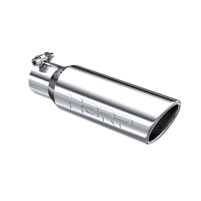 MBRP Universal Tip 3in O.D. Angled Rolled End 2 inlet 10 length - Image 2