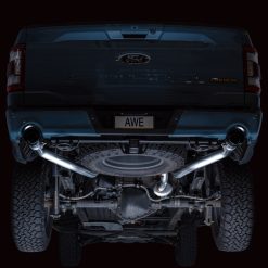 AWE Tuning 2021+ Ford F-150 Tremor (w/ Bumper Cutouts) 0FG Resonated Catback - Diamond Black Tips - Image 19