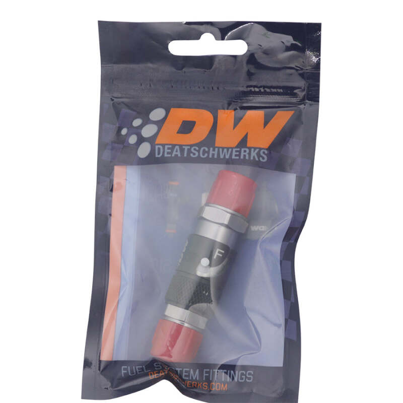 DeatschWerks 6AN Male Flare Quick Disconnect Dry Break Fitting - 2 Pieces Anodized Matte Black - Image 2