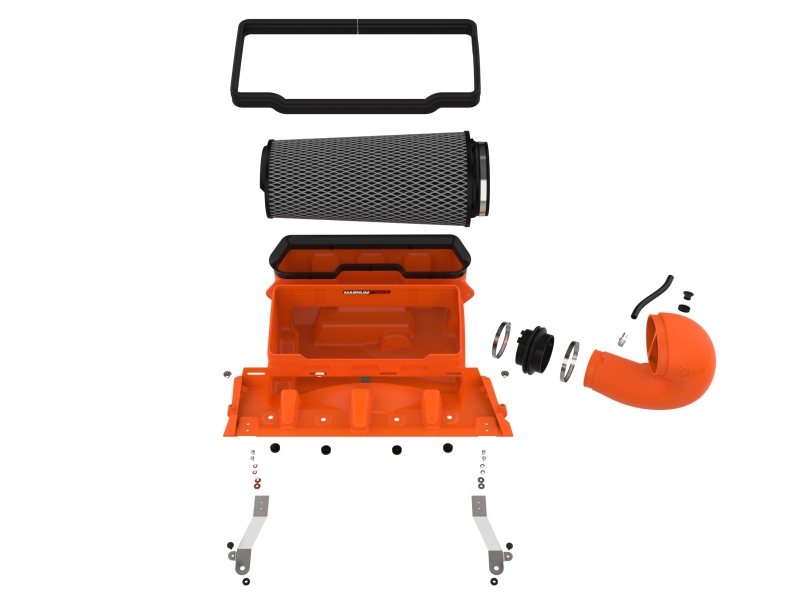 aFe 21-23 RAM 1500 TRX V8-6.2L SC Magnum FORCE Stage2 Orange Edition Cold Air Intake System w/Pro 5R - Image 2