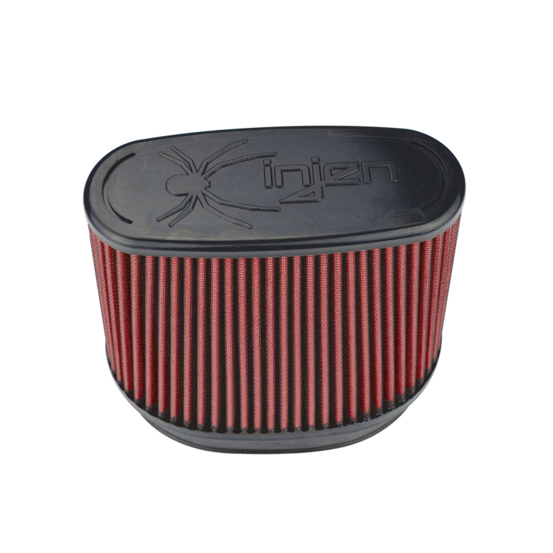 Injen 8-Layer Oiled Cotton Gauze Air Filter/ Oval ID Oval Base/5.55in Media HT/7in x 2.75in Oval Top - Image 3
