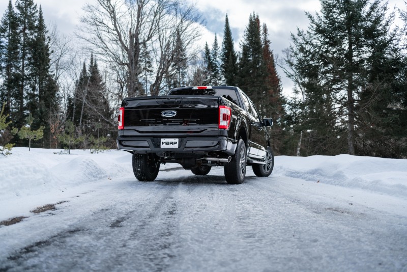 MBRP 2021+ Ford F-150 2.7L/ 3.5L Ecoboost 5.0L Single Side 3in Aluminized Steel Catback Exhaust - Image 5