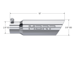 MBRP Universal Tip 3in O.D. Dual Wall Angled 2 inlet 12 length - Image 4