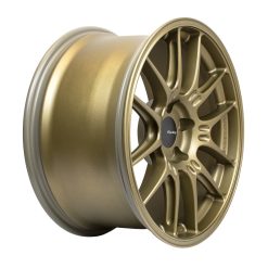 Alternative view of Enkei GTC02 18x9 5x112 25mm Offset 66.5mm Bore Titanium Gold Wheel