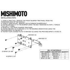 Mishimoto 2021+ Ford Bronco Plastic Bumper License Plate Relocation - Image 3