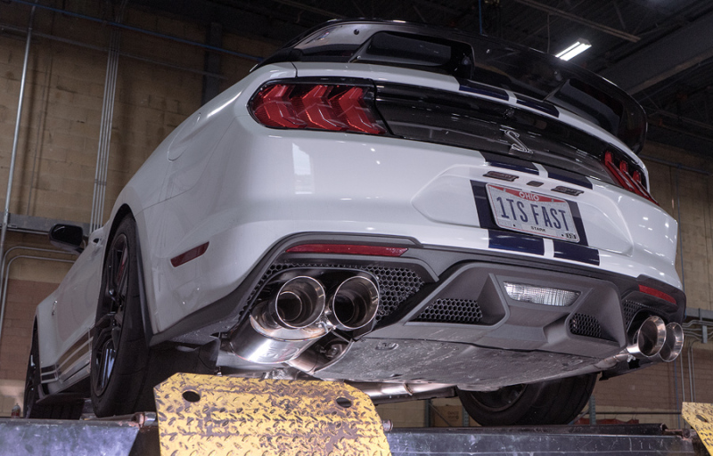 Stainless Works 2020 Ford GT500 Redline Catback X-Pipe Exhaust Factory Connect - Polished Tips - Image 9
