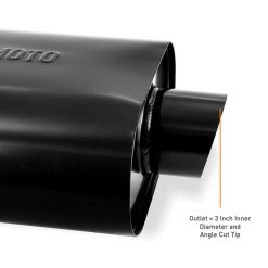 Mishimoto Muffler with 2.5in Center Inlet/Outlet - Angled Tip - Black - Image 5