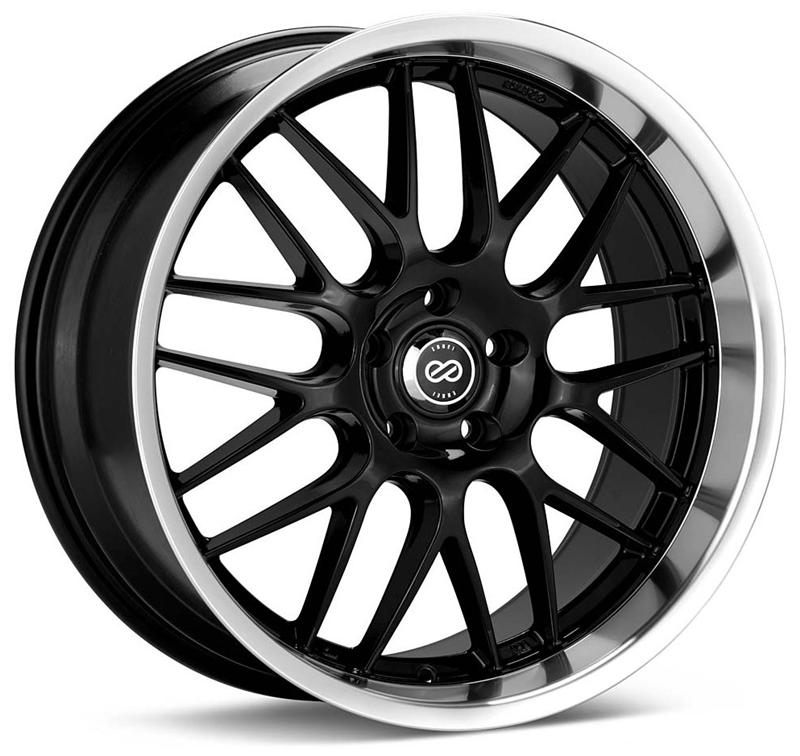 Enkei Lusso 18x9 40mm Offset 5x114.3 Bolt Pattern 72.6 Bore Black w/ Machined Lip Wheel - Image 2