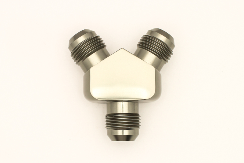 DeatschWerks 10AN Male Flare + 10AN Male Flare To 10AN Male Flare Y-Block Fitting - Image 4