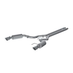 Alternative view of MBRP 15 Ford Mustang GT 5.0 Convertible T409 3in Cat Back Dual Split Rear Exit (Street Version)