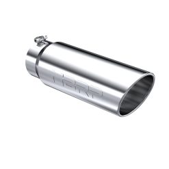 Alternative view of MBRP Universal Tip 6in OD Angled Rolled End 5in Inlet 18in Lgth T304 Exhaust