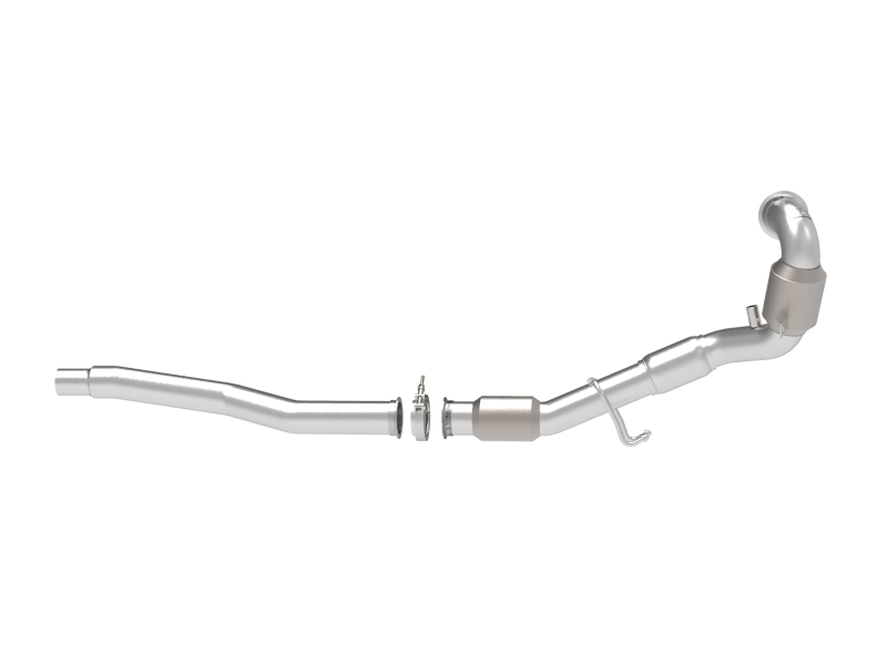 aFe Power Twisted Steel Down Pipe 3in 304 Stainless Steel w/ Cat 15-18 VW Golf R MKVII L4-2.0L (t) - Image 5