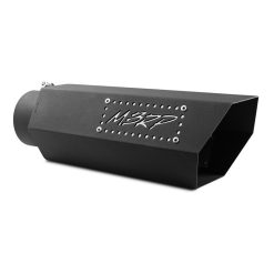 MBRP Universal Hex Tip 4in Inlet 16in Length w/ Logo - Black Coated - Image 3