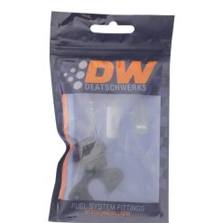 Alternative view of DeatschWerks 8AN ORB to Polaris RZR Turbo OE Regulator Adapter - Anodized Matte Black