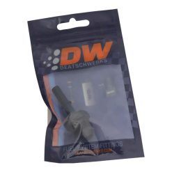 Alternative view of DeatschWerks 8AN Male Flare to 5/16in Male EFI Quick Connect Adapter - Anodized Matte Black