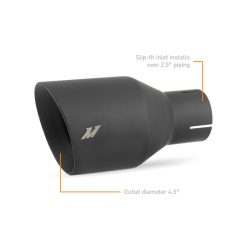 Mishimoto Clamp-on Double Wall Exhaust Tip 2.5 Inlet Slash Cut - Image 2