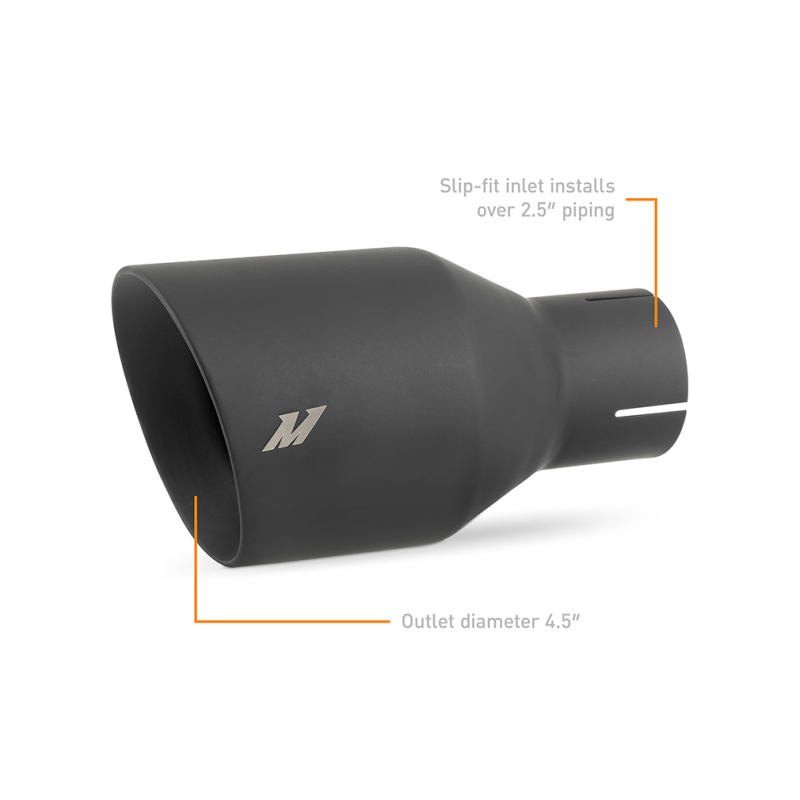 Mishimoto Clamp-on Double Wall Exhaust Tip 2.5 Inlet Slash Cut - Image 2
