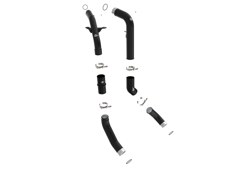 aFe RAM 1500 20-22 V6-3.0L (td) BladeRunner 2-1/2 in & 3in Aluminum Hot & Cold Charge Pipe Kit Black - Image 2