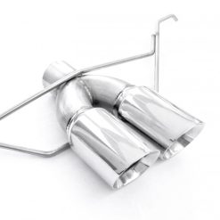 Stainless Works 2013-18 Ford Focus ST 3in Catback Vintage Round Muffler 4in Tips - Image 4