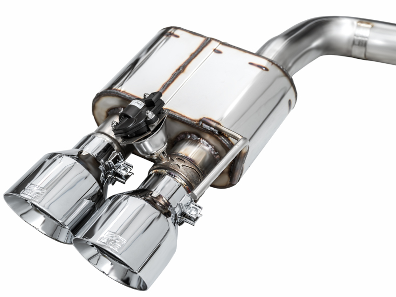 AWE 2024 Ford Mustang Dark Horse S650 RWD SwitchPath Catback Exhaust w/ Quad Chrome Silver Tips - Image 12