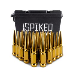Mishimoto Mishimoto Steel Spiked Lug Nuts M12 x 1.5 24pc Set Gold - Image 4