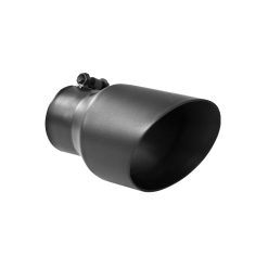 Alternative view of MBRP Universal Tip 4.5in OD 3in Inlet 8in Length Dual Walled Angled Exhaust Tip - Black