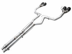 AWE 2024 Ford Mustang GT Fastback S650 RWD Track Edition Catback Exhaust w/ Quad Diamond Black Tips - Image 8