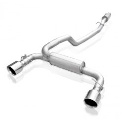 Alternative view of Stainless Works 2016-18 Ford Focus RS 3in Catback Vintage Round Muffler 5in Tips