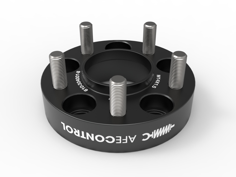 aFe CONTROL Billet Aluminum Wheel Spacers 5x114.3 CB70.5 1.25in - 15-24 Ford Mustang/20-23 Explorer - Image 2