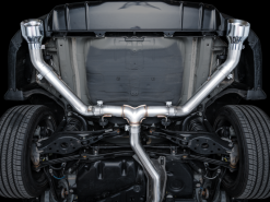 Alternative view of AWE Tuning 22+ Honda Civic Si/Acura Integra Track Edition Catback Exhaust - Dual Chrome Silver Tips