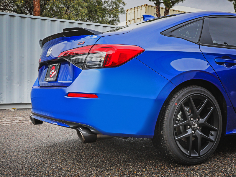 aFe 22-23 Honda Civic Si L4 1.5L (t) Takeda 2.5in to 3in 304 SS Cat-Back Exhaust w/Carbon Fiber Tips - Image 3
