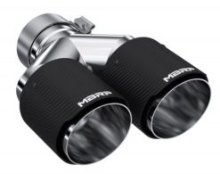 MBRP 3in ID / Dual 4in OD Out Staggered L 9.37in / R 9.87in Dual Wall Carbon Fiber Univ Exhaust Tip - Image 3
