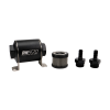 DeatschWerks Stainless Steel 3/8in 5 Micron Universal Inline Fuel Filter Housing Kit (70mm)