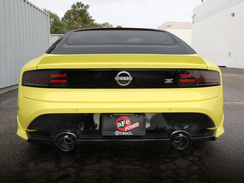 aFe Nissan Z 23-23 V6-3.0L Takeda 2-1/2in 304 SS Axle-Back Exhaust System w/ Black Tips - Image 4