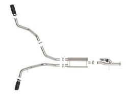 aFe Gemini XV 3in 304 SS Cat-Back Exhaust w/ Cutout 09-18 GM Trucks 4.3L/4.8L/5.3L w/ Black Tips - Image 7