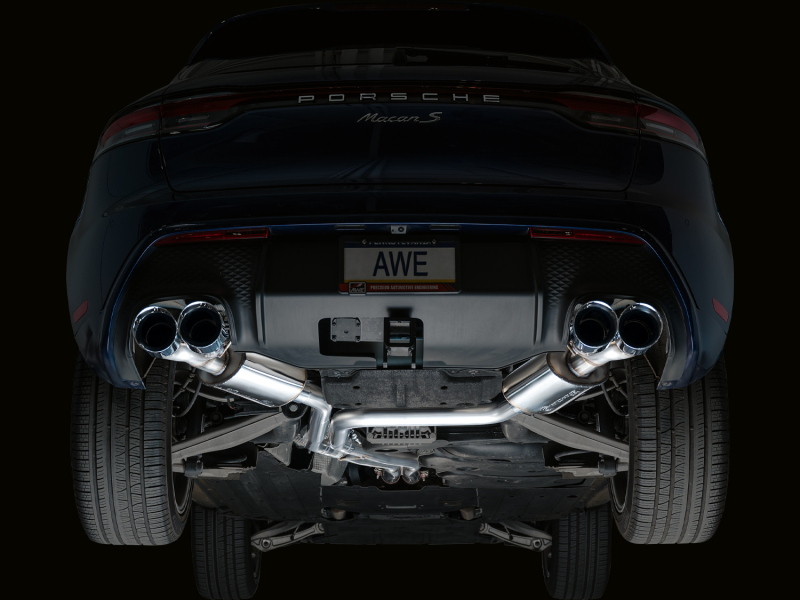 AWE Tuning 19-21 Porsche Macan 3.0T/2.9TT Touring Edition Catback Exhaust w/ Chrome Silver Tips - Image 9