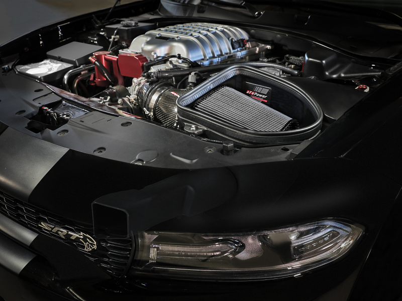 aFe Dodge Charger SRT Hellcat Redeye 21-23 V8-6.2L Track Series Stage-2 Carbon Fiber Intake System - Image 9